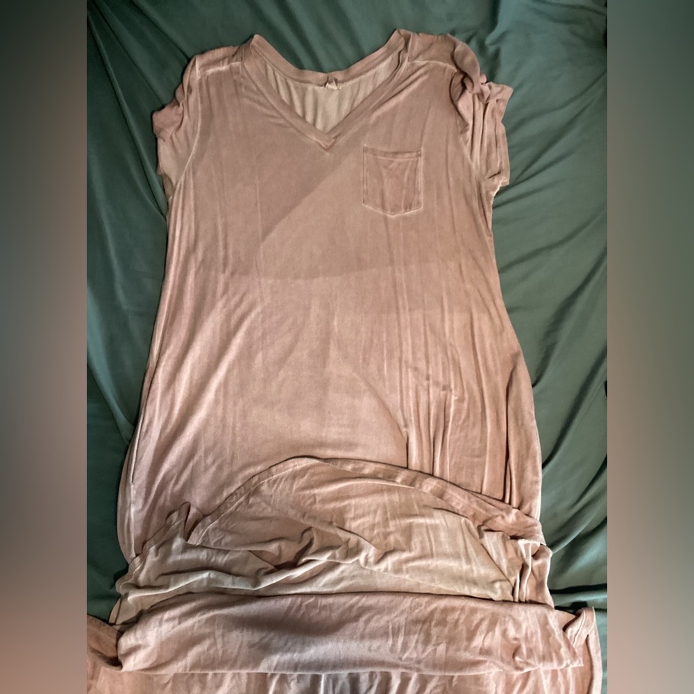 Baby pink flowy dress